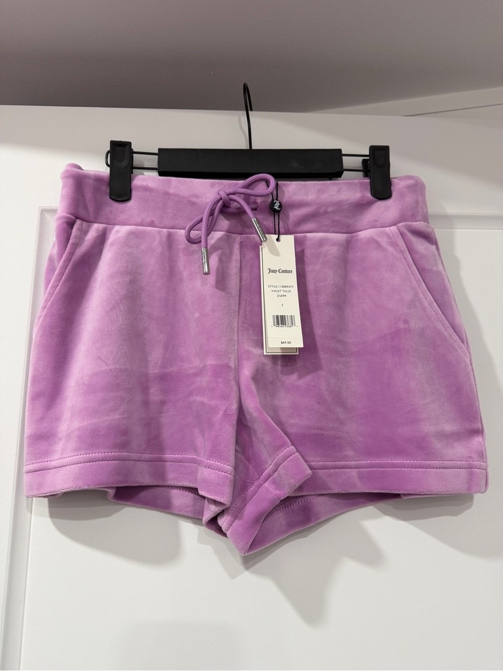 Juicy Couture Lavender Velour Athletic Shorts